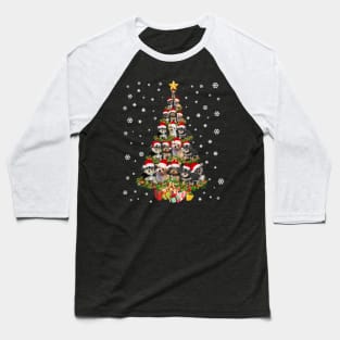 Cute Morkie dog Christmas Tree gift decor Xmas tree Baseball T-Shirt